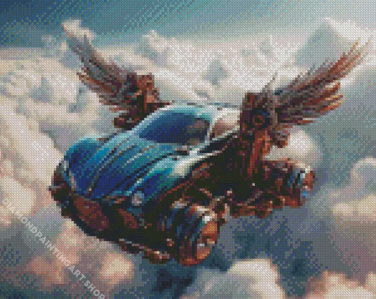 cool flying car Diamond Dotz
