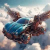 Cool Flying Car Diamond Painting