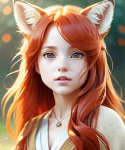 Cool Fox Girl Art Diamond Painting