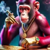 Cool Gangster Monkey Art Diamond Painting