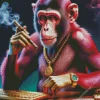 Cool Gangster Monkey Art Diamond Painting