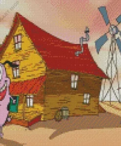 Courage The Cowardly Dog House Diamond Painting