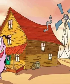 Courage The Cowardly Dog House Diamond Painting