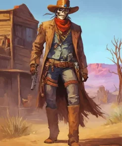 Cowboy Skeleton Diamond Painting