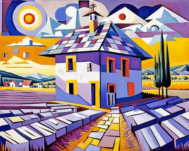 cubism house Diamond Paints Cubism House Diamond Painting