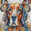 Cute Dog With Butterflies Ears Diamond Painting