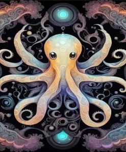 Cute Ghost Octopus Diamond Painting