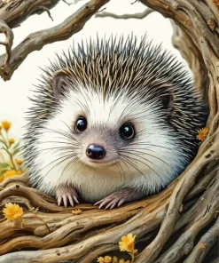 Cute Hedgehog Diamond Painting