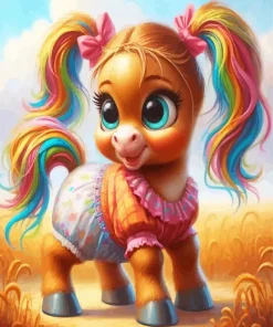 Cute Horse Art Diamond Painting