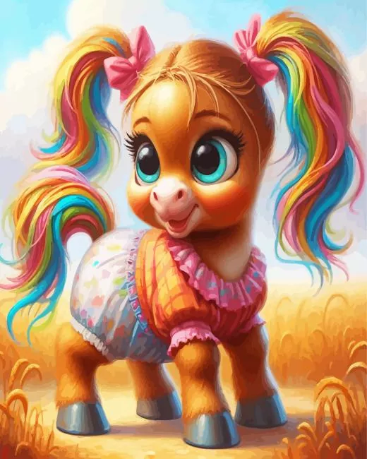 cute horse art Diamond Paints Cute Horse Art Diamond Painting