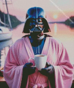 Darth Vader Drinking Coffee Diamond Painting