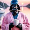 Darth Vader Drinking Coffee Diamond Painting