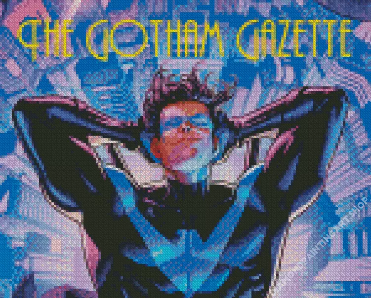 dick grayson nightwing Diamond With Numbers Dick Grayson Nightwing Diamond Painting