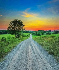 Dirt Road Art Diamond Painting