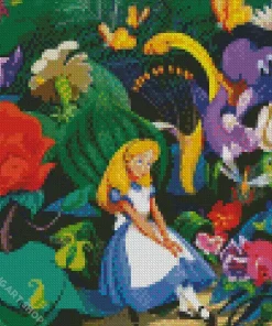 Disney Alice In Wonderland Flowers Diamond Painting