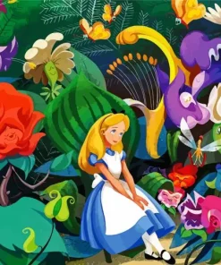 Disney Alice In Wonderland Flowers Diamond Painting