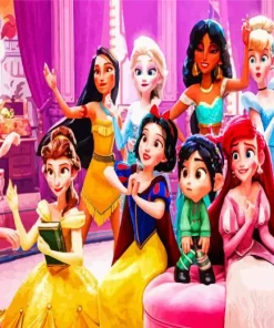 Disney Princesses And Vanellope Diamond Painting
