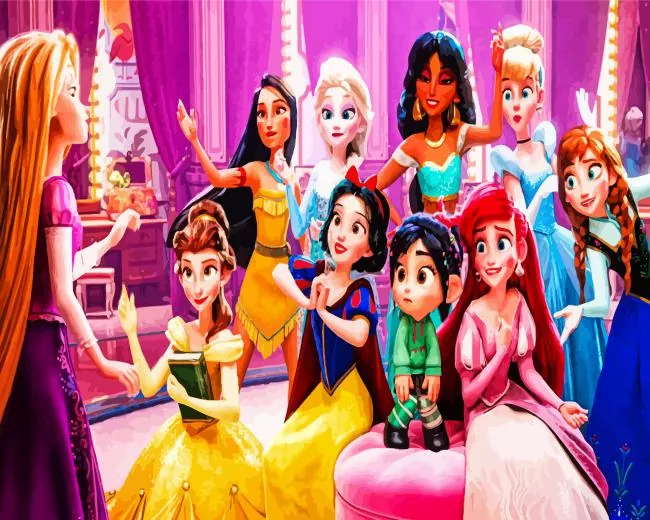 disney princesses and vanellope Diamond Paints Disney Princesses And Vanellope Diamond Painting