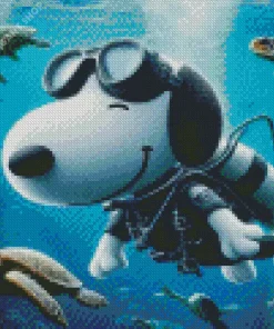 Diver Snoopy Diamond Painting
