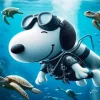 Diver Snoopy Diamond Painting