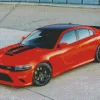 Dodge Charger Daytona Orange Diamond Painting
