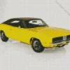 Dodge Charger Yellow Car Diamond Painting