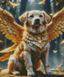 Dog Angel Art Diamond Painting