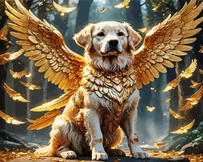 dog angel art Diamond Paints Dog Angel Art Diamond Painting