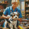 Dog Hair Dresser Diamond Painting