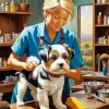Dog Hair Dresser Diamond Painting