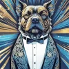 Dog In Tuxedo Art Diamond Painting