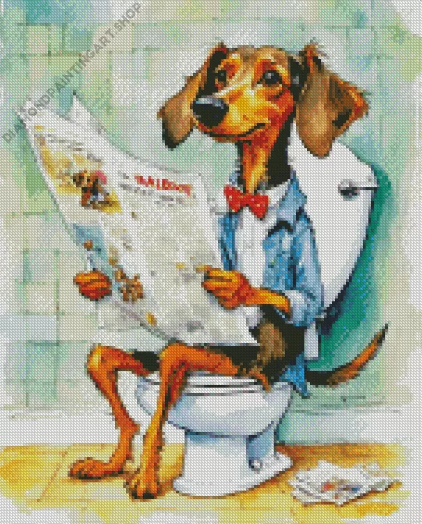 dog newspaper Diamond By Numbers