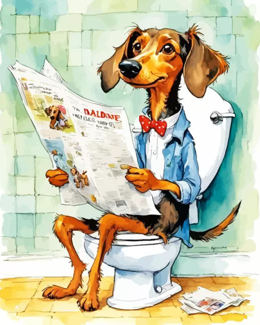 dog newspaper Diamond Paints Dog Newspaper Diamond Painting