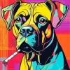 Dog Smoking Diamond Painting