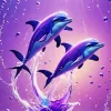 Dolphin Purple Art Diamond Painting