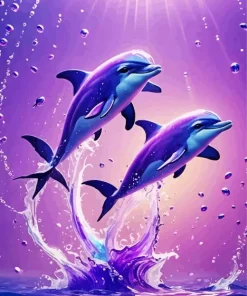 Dolphin Purple Art Diamond Painting