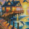 Dolphins Jumping Out Of The Water Diamond Painting