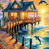 Dolphins Jumping Out Of The Water Diamond Painting
