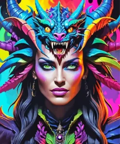 Draconic Woman Art Diamond Painting