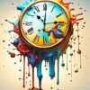 Dripping Clock Diamond Painting