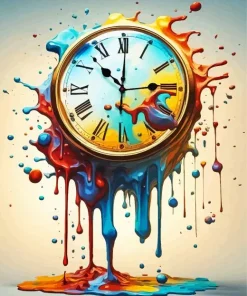 Dripping Clock Diamond Painting
