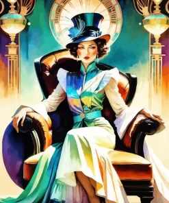 Elegant Woman Art Diamond Painting