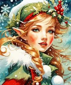 Elf Aesthetic Christmas Diamond Painting
