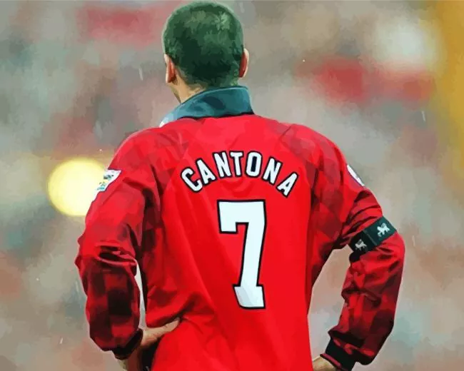 eric cantona jersey Diamond By Numbers Eric Cantona Jersey Diamond Painting