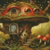 Fairy Mushroom House Diamond Painting