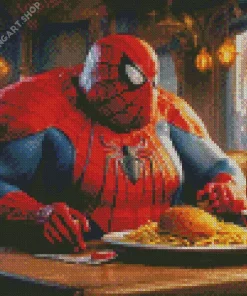Fat Spiderman Diamond Painting