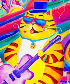Fat Yellow Musician Cat Diamond Painting