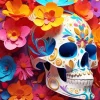 Flowered Skull Art Diamond Painting