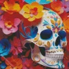 Flowered Skull Art Diamond Painting