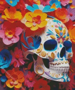 Flowered Skull Art Diamond Painting
